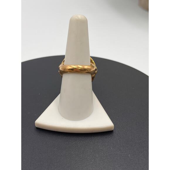 Barse THAI Signed Jubilee Turquoise‎ Round Thick Bronze Band Ring Sz 8.25 - Picture 6 of 11